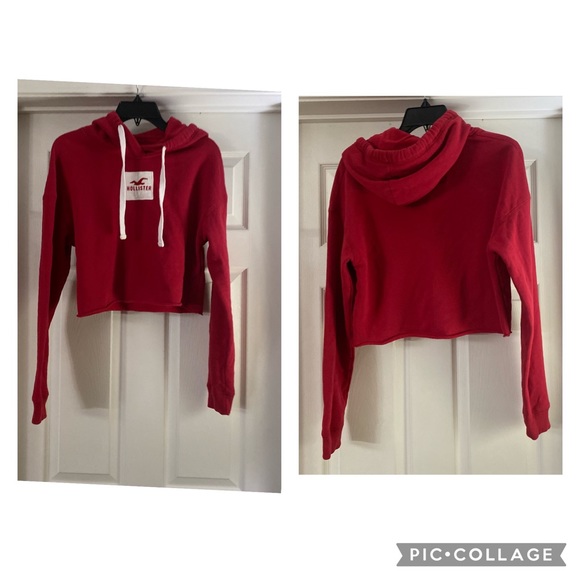 Hollister Tops - Hollister long sleeve crop hoodie is a size Small.
